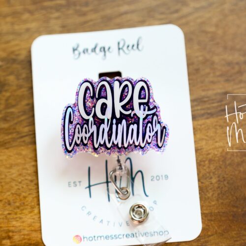 il_fullxfull.4983905409_gu43 Care Coordinator Badge Reel, Nurse Badge Reel, RN ID Holder, Retractable Acrylic Badge Reel, Teacher Badge Reel, patient care