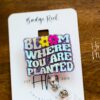 Blooming Nurse ID Holder: Funny Retractable Badge Reel with Inspirational Quote
