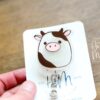 Cow Squish badge reel, Interchangeable Badge Reel, Cute badge Reel, Teacher ID Holder, animal badge reel, Nurse Badge Holder
