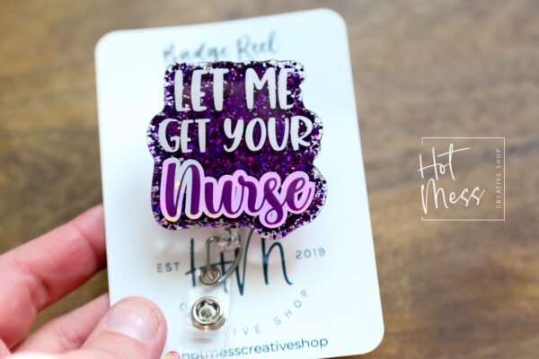 il_fullxfull.4986759393_8vdd Let me get your Nurse Badge Reel, Hospital ID Holder, Retractable Acrylic Badge Reel, CNA Badge Holder