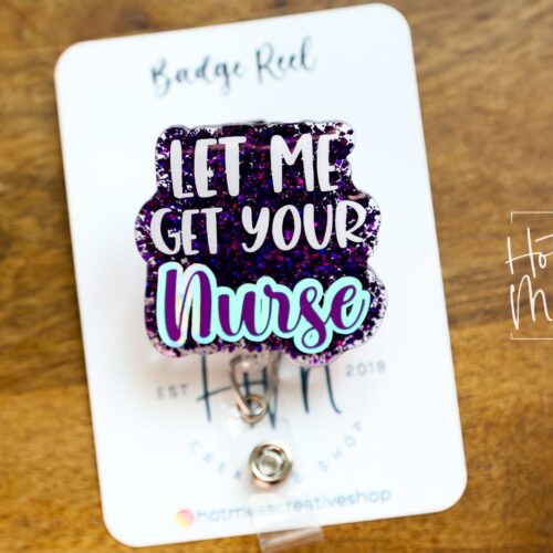 il_fullxfull.4986759411_cx6f Let me get your Nurse Badge Reel, Hospital ID Holder, Retractable Acrylic Badge Reel, CNA Badge Holder