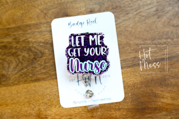 il_fullxfull.4986759417_yop5 Let me get your Nurse Badge Reel, Hospital ID Holder, Retractable Acrylic Badge Reel, CNA Badge Holder
