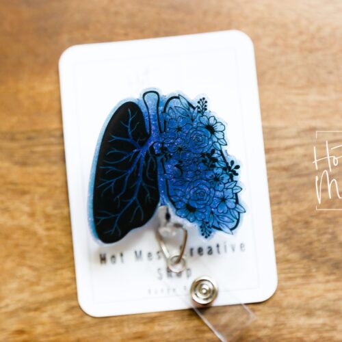 il_fullxfull.4989423278_4qjh RTS Glitter Lungs Funny Badge Reel, Nurse Badge Reel, Respiratory Therapist Badge Reel, ICU Nurse, Retractable Badge