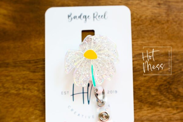 il_fullxfull.4991644595_iy9l Wilted Flower Badge reel, Funny Badge reel, RN ID Holder, Retractable Badge Reel, Nurse Gift, Night Shift