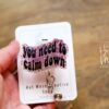 You Need to Calm Down Badge Reel, Midnights, Retractable Badge Reel, Interchangeable Badge Reel, Funny Badge Reel, Dark Humor