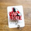 Phlebotomy Glitter Badge Reel, Bloody I Stab People ID Holder, Funny Badge Reel, PBT ID Holder