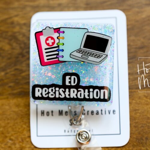 il_fullxfull.5101170306_k1x7 ED Registration Badge Reel, Office badge reel, ER id Holder, ED Retractable Badge Holder