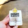 Donate Platelets Badge Reel, Retractable Badge Reel, Interchangeable Badge Reel, Blood Bank ID holder
