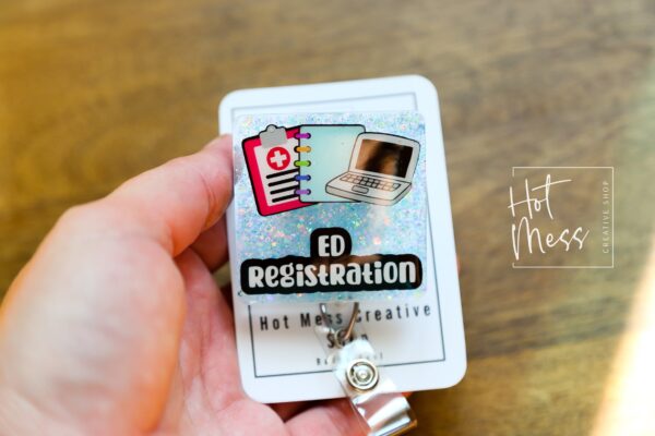 ED Registration Badge Reel, Office badge reel, ER id Holder, ED Retractable Badge Holder