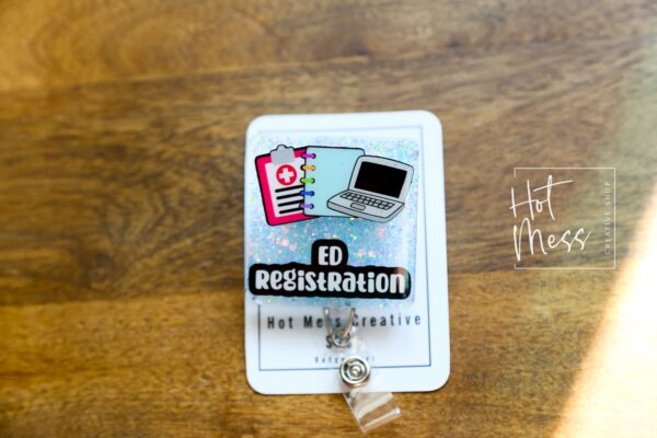 ED Registration Badge Reel, Office badge reel, ER id Holder, ED Retractable Badge Holder