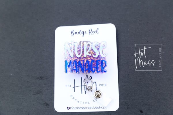 Nurse Manager Badge Reel, Retractable Badge Reel, Interchangeable Badge Reel, nurse manager gift, nurse appreciation