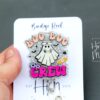 Boo Boo Crew Glitter Badge Reel, Nurse ID Holder, School Nurse Pin, Halloween Badge Reel