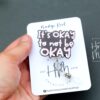 It's ok to not be ok badge reel, RN ID Holder, Retractable Acrylic Badge Reel, Nurse Gift, Night Shift, Take care of your mental health
