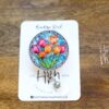 Floral Stained Glass Nurse Badge Reel: Retractable ID Holder with Interchangeable Suncatcher Design