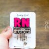 RN Doesn't Stand For Real Nice Badge Reel, Nurse Pin, RN ID Holder, Retractable Acrylic Badge Reel, Glitter Badge Reel