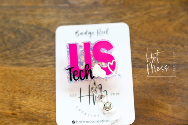 Ultrasound Tech Badge Reel, Sonographer Badge Reel, Ultrasound Gel Badge Reel,  ultrasound tech, rdms gift