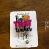 Pink Teacher Badge Reel, I'm that Teacher badge reel, Daycare ID Holder, Interchangeable Badge Reel, Teacher Gift
