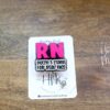 RN Doesn't Stand For Real Nice Badge Reel, Nurse Pin, RN ID Holder, Retractable Acrylic Badge Reel, Glitter Badge Reel