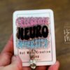 Celebrate Neurodiversity Glitter Badge Reel, gift for introvert, neurodivergent badge reel, autism awareness