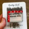 Introverted but willing to discuss Data Funny Glitter Badge Reel, Accountant Badge reel, Data Entry ID Holder, IT Badge Holder