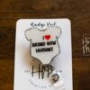 I love Brand New Humans Badge Reel, Glitter Badge Reel, Nurse ID Holder, Labor and Delivery Nurse