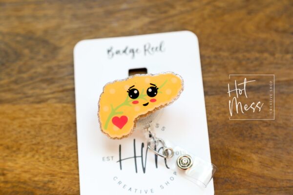 Pancreas Badge Reel, diabetes awareness, Nurse Medical ID Holder, lazy pancreas club Retractable Badge Reel, Interchangeable Badge