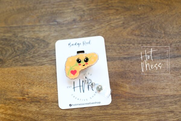 Pancreas Badge Reel, diabetes awareness, Nurse Medical ID Holder, lazy pancreas club Retractable Badge Reel, Interchangeable Badge