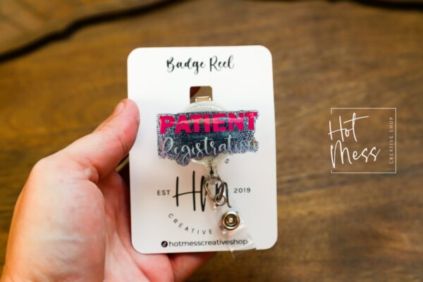 Patient Registration Badge Reel, Registrar Badge Reel, Funny Badge Reel, Retractable Badge Reel, Interchangeable, Stocking Stuffer