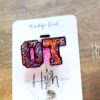 il_fullxfull.5341840490_4bgi Pink OT Badge Reel, OT ID Holder, Occupational Therapy Assistant, Retractable Acrylic Badge Reel, Nurse Gift