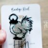 il_fullxfull.5341915156_dvxp Crazy Chicken Lady Badge Reel, Silkie Chicken Interchangeable Badge Reel, Cute badge Reel, Teacher ID Holder, 4H Badge Reel