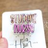 Student Nurse Badge Reel, RN ID Holder, Retractable Acrylic Badge Reel, Nurse Gift, Night Shift, Baby Nurse ID Holder