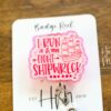 il_fullxfull.5353455799_cgxm I run a tight shipwreck Badge Reel, RN id Holder, Hot Mess Retractable Acrylic Badge Reel, Nurse Gift, Funny Badge Reel, Glitter id holder