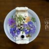 Pressed Flower Stanley Tumbler Topper, custom tumbler plate, tumbler name tag, Personalized gift