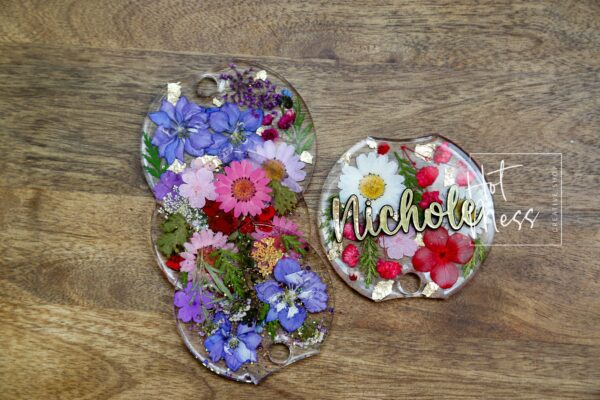 Pressed Flower Stanley Tumbler Topper, custom tumbler plate, tumbler name tag, Personalized gift