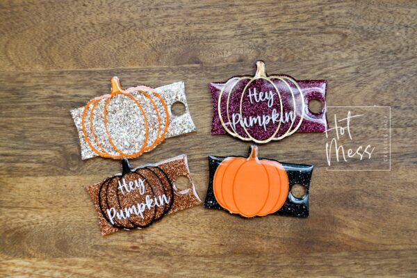 Personalized Pumpkin Tumbler Topper: Custom Name Tag for Stanley Cups, Fall Accessory for Straw Lids