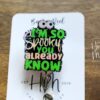 I'm so Spooky, You already know Badge Reel, Halloween Badge Reel,  Halloween ID Holder, Interchangeable badge reel, Glitter Badge Reel
