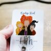Witch Badge Reel, Sanderson Sisters Halloween Badge Reel,  Halloween ID Holder, Interchangeable badge reel
