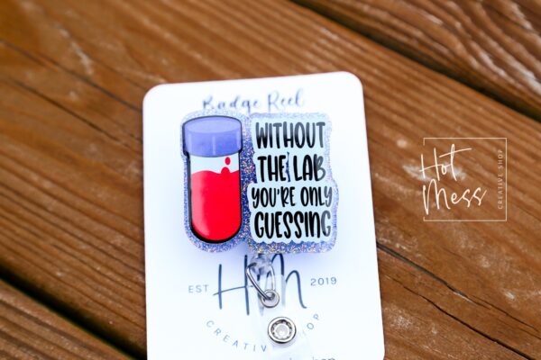 il_fullxfull.5387599653_b562 Without the Lab Badge Reel, Lab Tech Gift, Biology Equipment, science badge reel, Retractable Badge Reel, Interchangeable Badge Holder