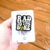 Rad to the Bones Badge Reel, SILVER HOLOGRAPHIC Glitter Badge Reel, Retractable ID Holder, Interchangeable Badge