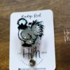 il_fullxfull.5390090767_963g Crazy Chicken Lady Badge Reel, Silkie Chicken Interchangeable Badge Reel, Cute badge Reel, Teacher ID Holder, 4H Badge Reel