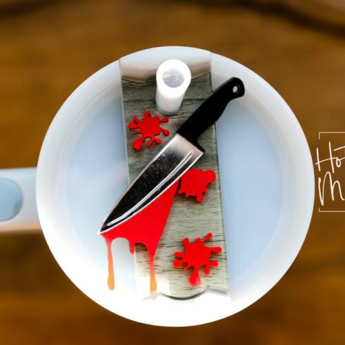 40 oz Stanley Halloween Custom Tumbler Topper Personalized Name Plate Cup Lid Tag Straw Cover