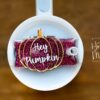 Personalized Pumpkin Tumbler Topper: Custom Name Tag for Stanley Cups, Fall Accessory for Straw Lids