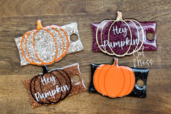 Personalized Pumpkin Tumbler Topper: Custom Name Tag for Stanley Cups, Fall Accessory for Straw Lids