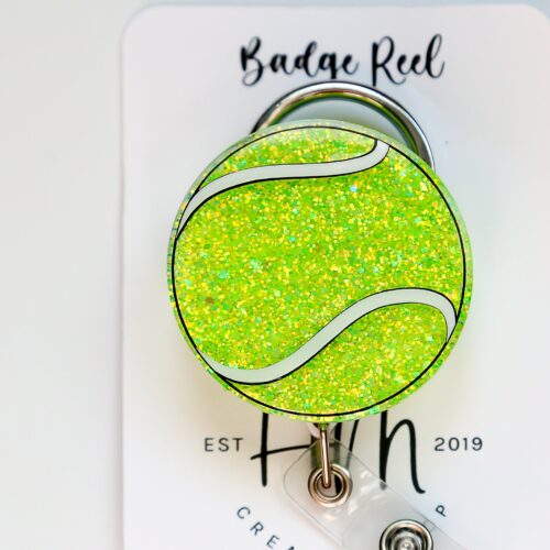 Tennis Badge Reel, Tennis Coach Badge Reel, Sports coach badge reel, sports badge reel