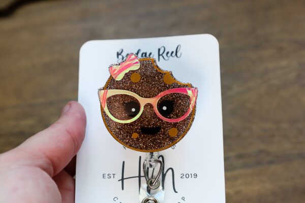 Smart Cookie Badge Reel, Nurse Badge Reel, Office Retractable ID Holder, Teacher Badge Reel, Student Badge Reel