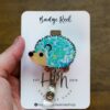 Floral Hedgehog Badge Reel, Interchangeable Badge Reel, Cute badge Reel, Teacher ID Holder, animal badge reel, Nurse Badge Holder