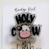 Holy Cow badge reel, Interchangeable Badge Reel, Cute badge Reel, Teacher ID Holder, animal badge reel, Badge Holder, Stocking Stuffer