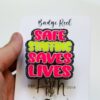 Safe Staffing Saves Lives Badge Reel, Nurse Badge Reel, ID Holder, ICU Nurse, Retractable Badge, medical humor, Stocking Stuffer