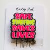 Safe Staffing Saves Lives Badge Reel, Nurse Badge Reel, ID Holder, ICU Nurse, Retractable Badge, medical humor, Stocking Stuffer