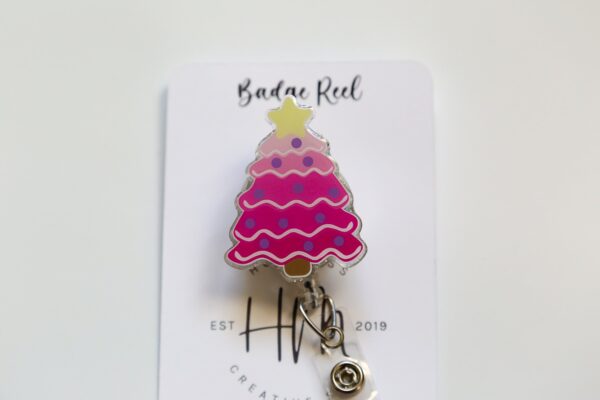 Christmas Cookie Badge Reel, Christmas Badge Reel, Funny Badge Reel, Retractable ID Holder, Interchangeable, Glitter Badge Reel